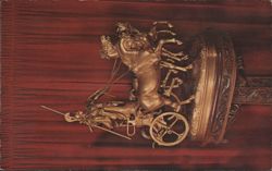 Minerva and Chariot Gilt Bronze, Hearst Castle, San Simeon Postcard
