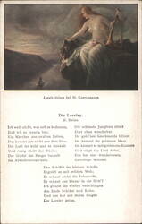 Loreley Rock, St. Goarshausen, Heinrich Heine Poem Postcard