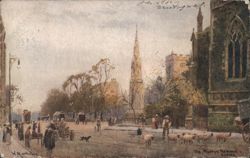 Martyrs' Memorial, Street Scene, Oxford Postcard