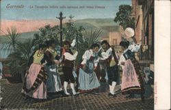 Sorrento Tarantella Dance at Hotel Vittoria Terrace Postcard