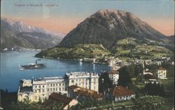 Lugano and Monte S. Salvatore, Lake Lugano Postcard