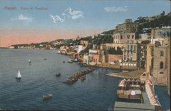 Capo di Posillipo, Coastal View with Boats Postcard