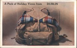 A Pack of Holiday Views from Dublin Postcard