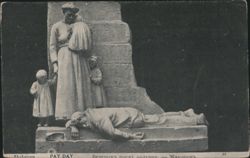 Pay Day Sculpture: Family Mourns Fallen Man Postcard