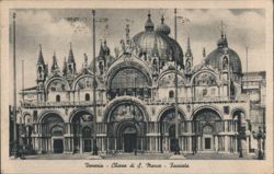 St. Mark's Basilica Facade, Venice Postcard