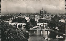 Notre Dame Cathedral, La Pointe de la Cité et les Ponts Postcard