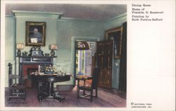 Dining Room, FDR Home, Painting by Ruth Perkins Safford Postcard