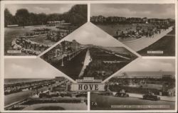 Hove Multi-View: Park, Lagoon, Kings Road, Brunswick & Western Lawns Postcard