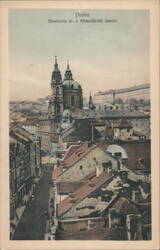 Mostecká ul. a Mikulášský kostel, Praha Postcard