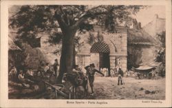 Roma Sparita - Porta Angelica Street Scene Postcard