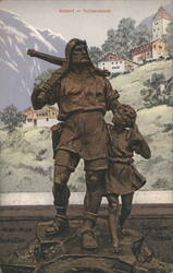 Altdorf - Telldenkmal, William Tell Statue Postcard