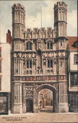 Christchurch Gate, Canterbury Postcard