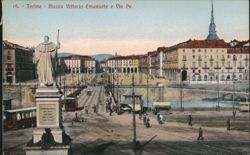 Piazza Vittorio Emanuele e Via Po, Torino Postcard