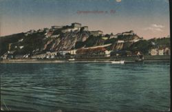 Ehrenbreitstein Fortress on the Rhine River, Germany Postcard