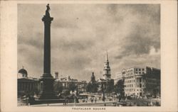 Trafalgar Square, Nelson's Column, St Martin-in-the-Fields Postcard