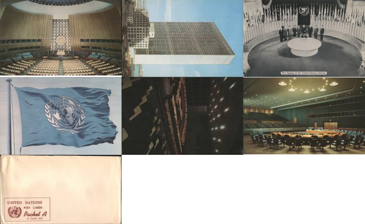 Set of 6 United Nations Postcards