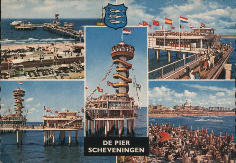 De Pier Scheveningen Observation Tower Collage Netherlands