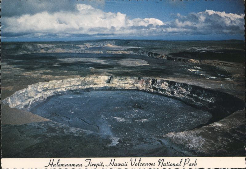 Halemaumau Firepit Crater Kilauea Volcano HI Hawaii