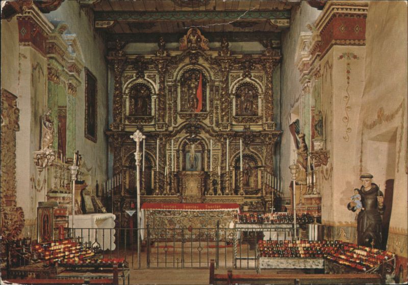 Mission San Juan Capistrano, CA - Altar in Serra Chapel California