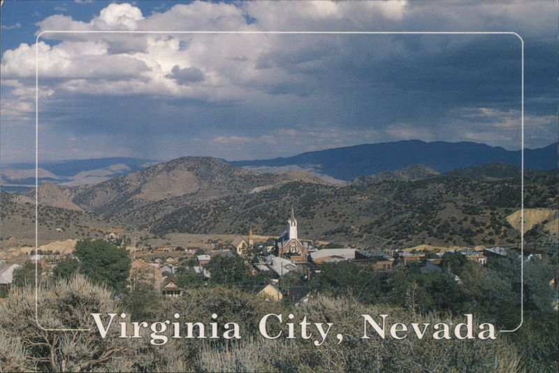 Virginia City, NV Panoramic View, Comstock Hills Nevada