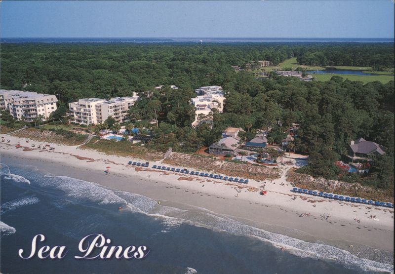 Aerial View, Sea Pines Beach Club at Monarch Villas, SC Hilton Head Island South Carolina