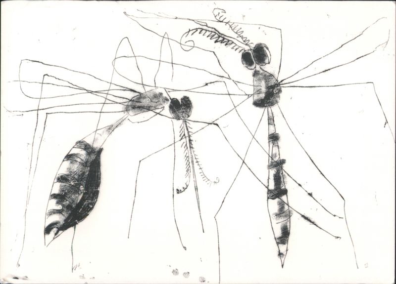 Reidar Särestöniemi Kirsissääsket Monotype Drawing