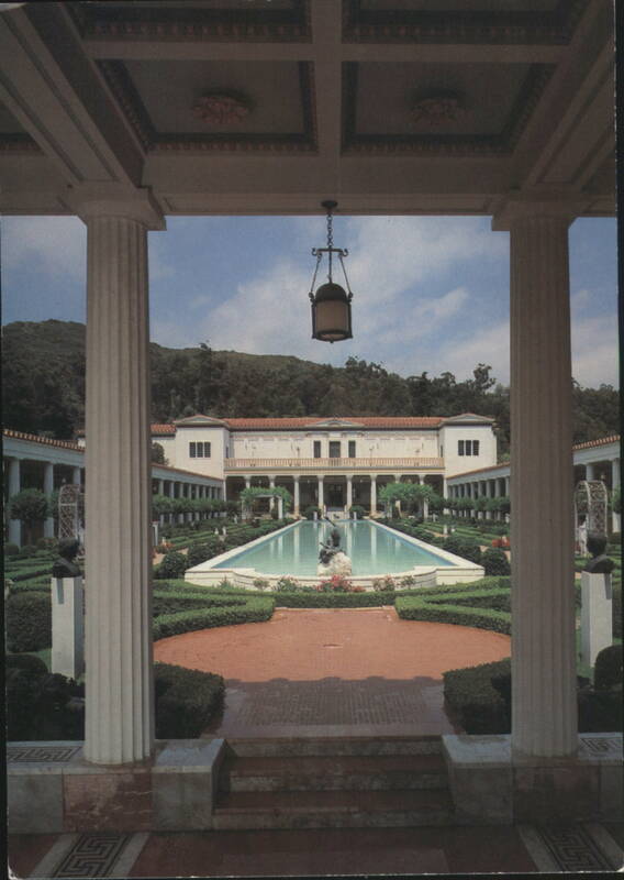 J. Paul Getty Museum Main Peristyle Garden and Principal Facade Malibu California