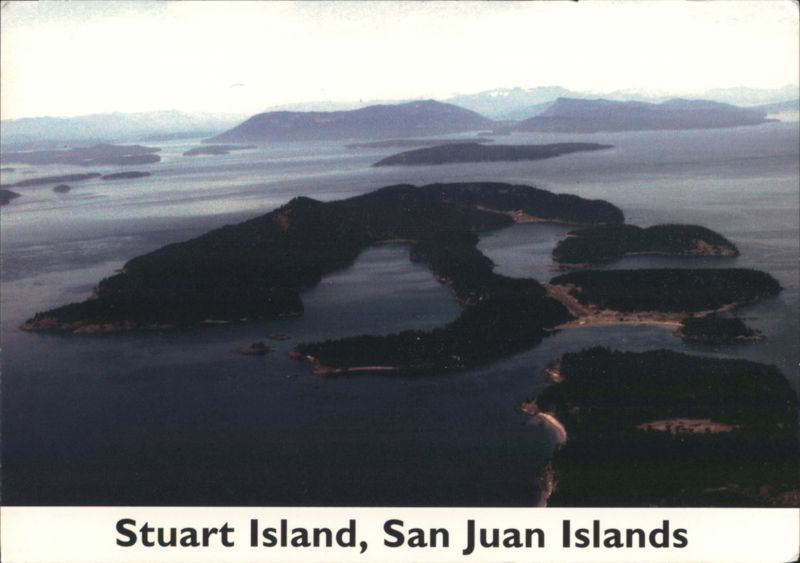 Aerial View of Stuart Island, San Juan Islands Washington