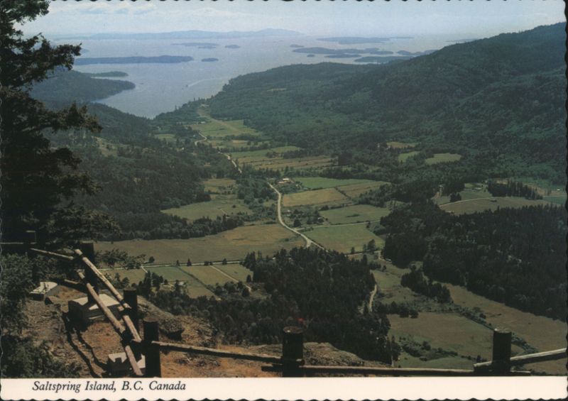 View from Mount Maxwell Park, Saltspring Island Valley BC Canada