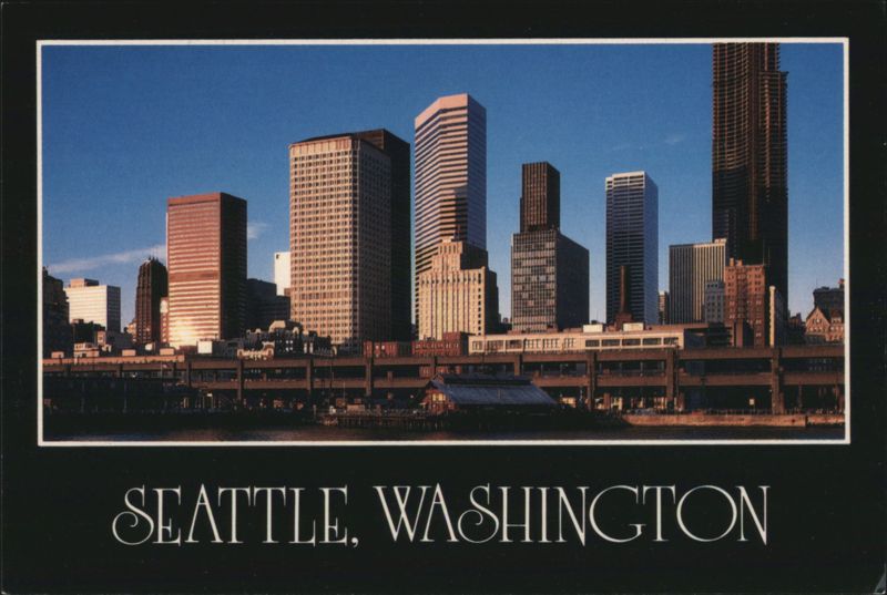 Downtown Seattle Business District Skyline & Columbia Center Washington