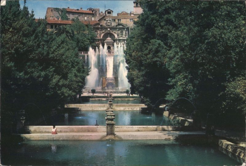 Villa d'Este Fish-ponds & Neptune and Organ Fountains Tivoli Italy
