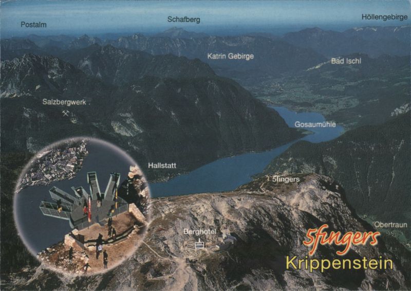 Krippenstein 5fingers View, Hallstatt and Hallstättersee Austria