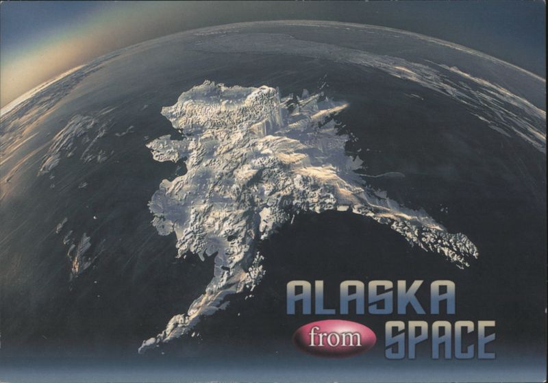 Satellite View of Alaska from Space Sanford/Agliolo-Alaska Stock