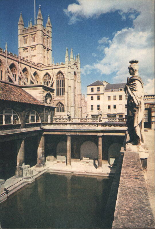 Bath Abbey and Great Roman Bath, Somerset England J. Arthur Dixon Studios
