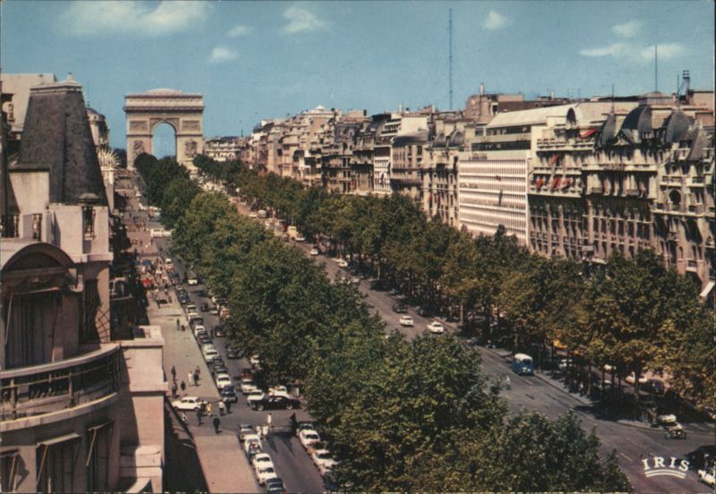Champs-Élysées and Arc de Triomphe Paris France