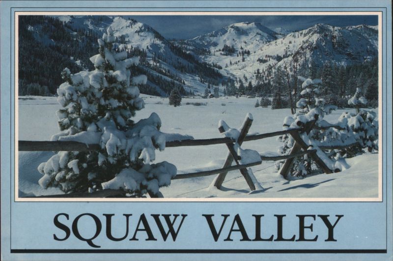 Squaw Valley Winter Landscape, Site of 1960 Winter Games California