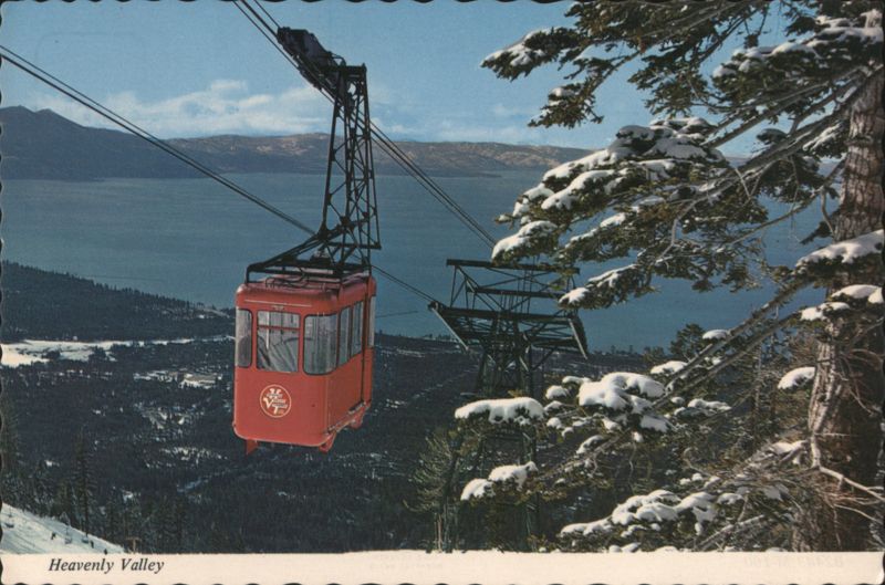 Heavenly Valley Tramway, Lake Tahoe View in Winter California