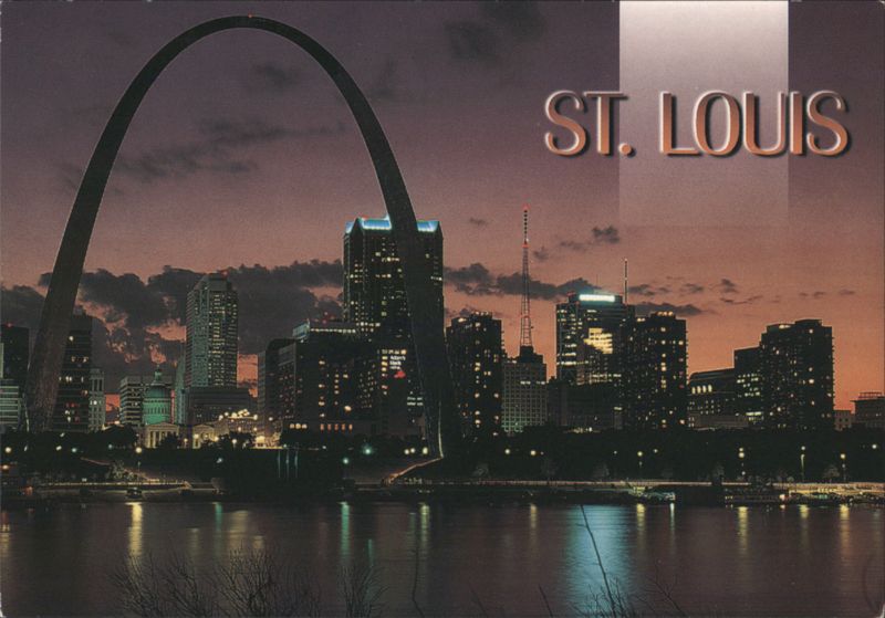 Gateway Arch and St. Louis Skyline at Dusk Missouri