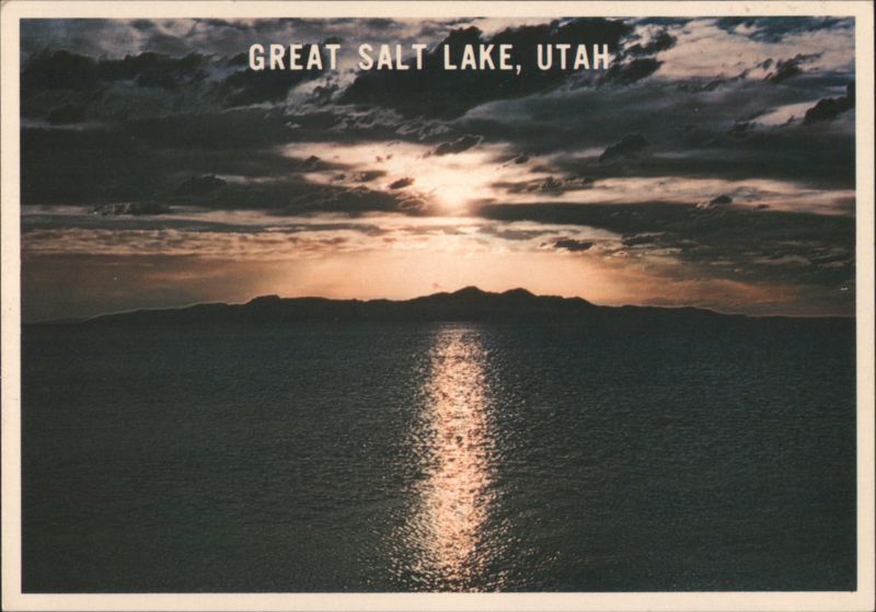 Fantastic Sunset over Great Salt Lake, UT Utah Fred W. Wrathall