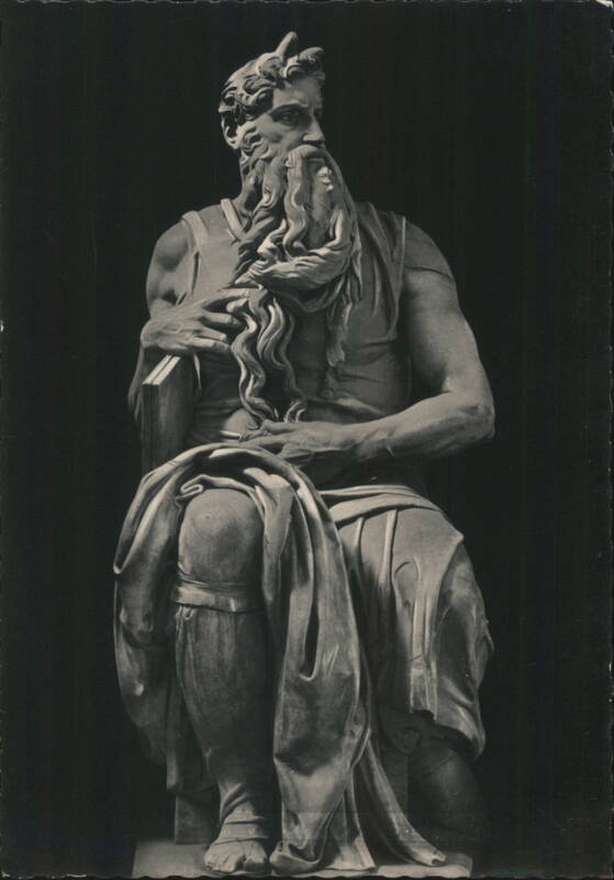 Mosè di Michelangelo Seated Sculpture, Roma Rome Italy
