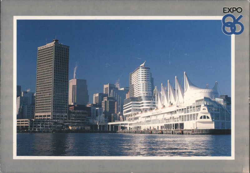 Canada Place and Downtown Vancouver Skyline, Expo 86 BC