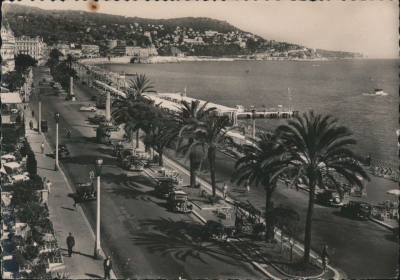 Promenade des Anglais, Nice, with Mont Boron view France