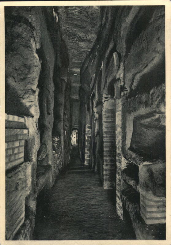 Catacombs of S. Callisto, Gallery near Lucina Crypts (3rd C.) Rome Italy