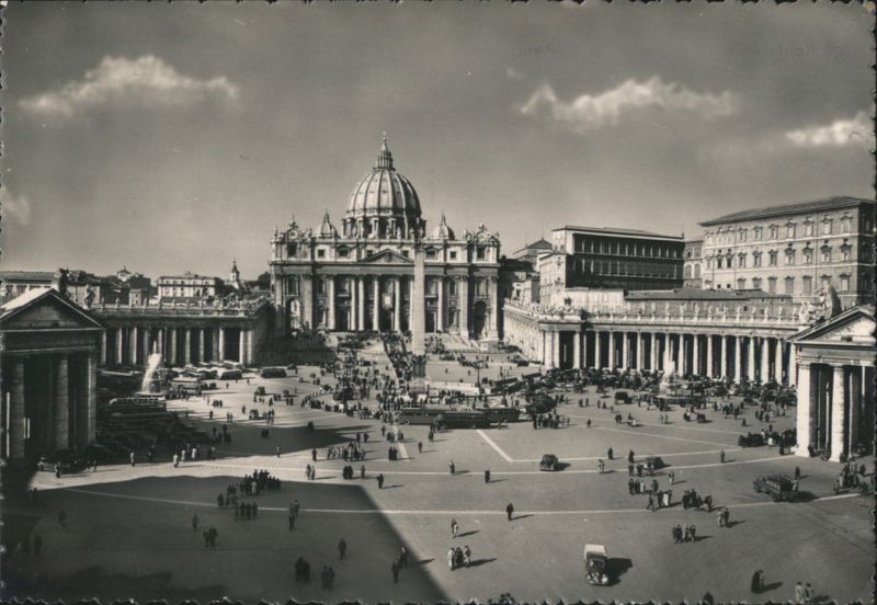 St. Peter's Square and Basilica View, Rome Italy