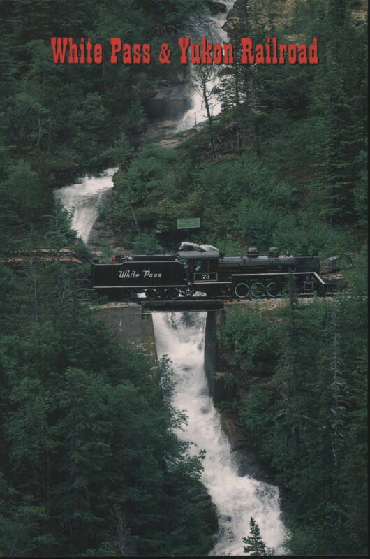 White Pass & Yukon Railroad Steam Engine 73 at Pitchfork Falls Canada