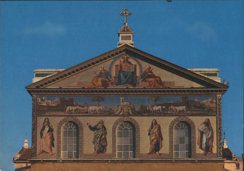 Basilica di S. Paolo Facade Mosaic, Christ Enthroned Rome Italy
