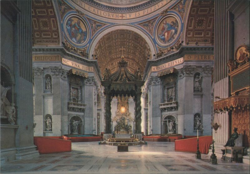 Interior of St. Peter's Basilica, Città del Vaticano Vatican City