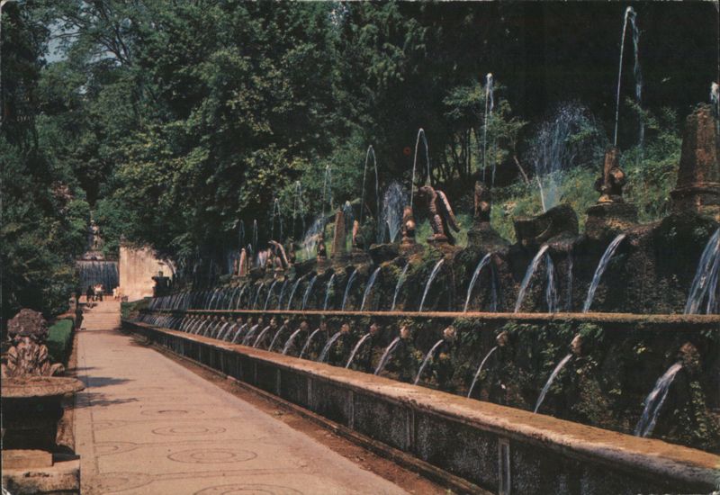 Villa d'Este, Avenue of the Hundred Fountains, Tivoli, Italy