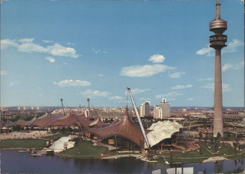 Olympiapark, Olympiaturm, Stadium Tent Roofs, Munich Germany