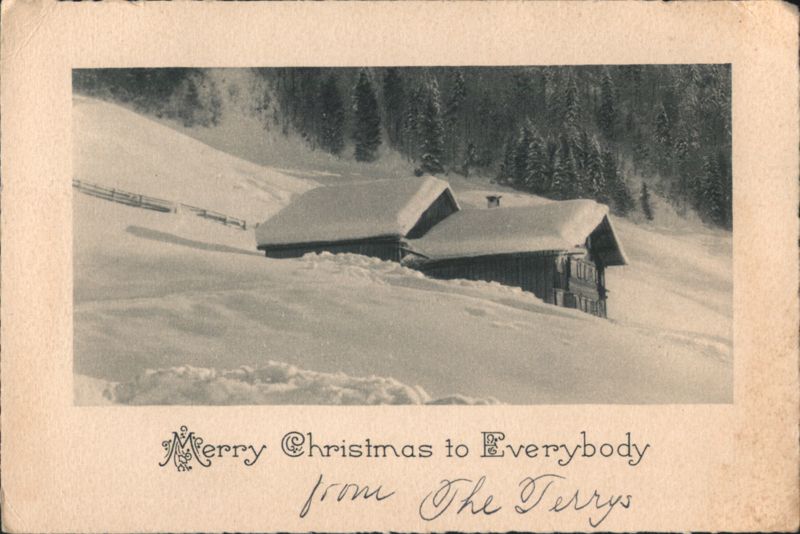 Snow Covered Cabins, Merry Christmas to Everybody